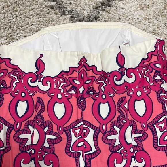 Lilly Pulitzer Bowen Pink & Navy Strapless Dress Size 0 - Picture 6 of 9